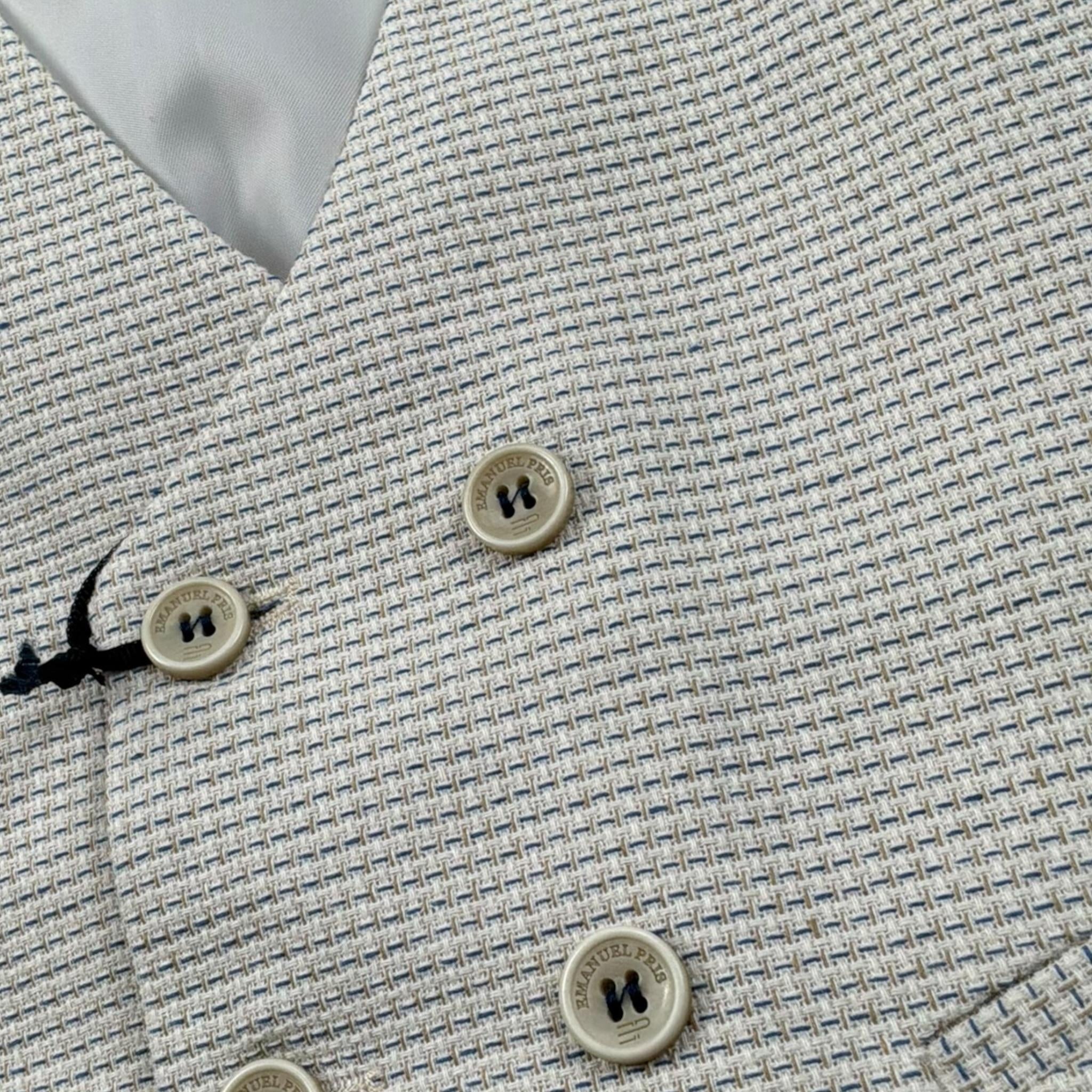 Emanuel Pris Gilet Tinta Unita con Microfantasia per Bambino EPC2088B BEIGE EMANUEL PRIS 