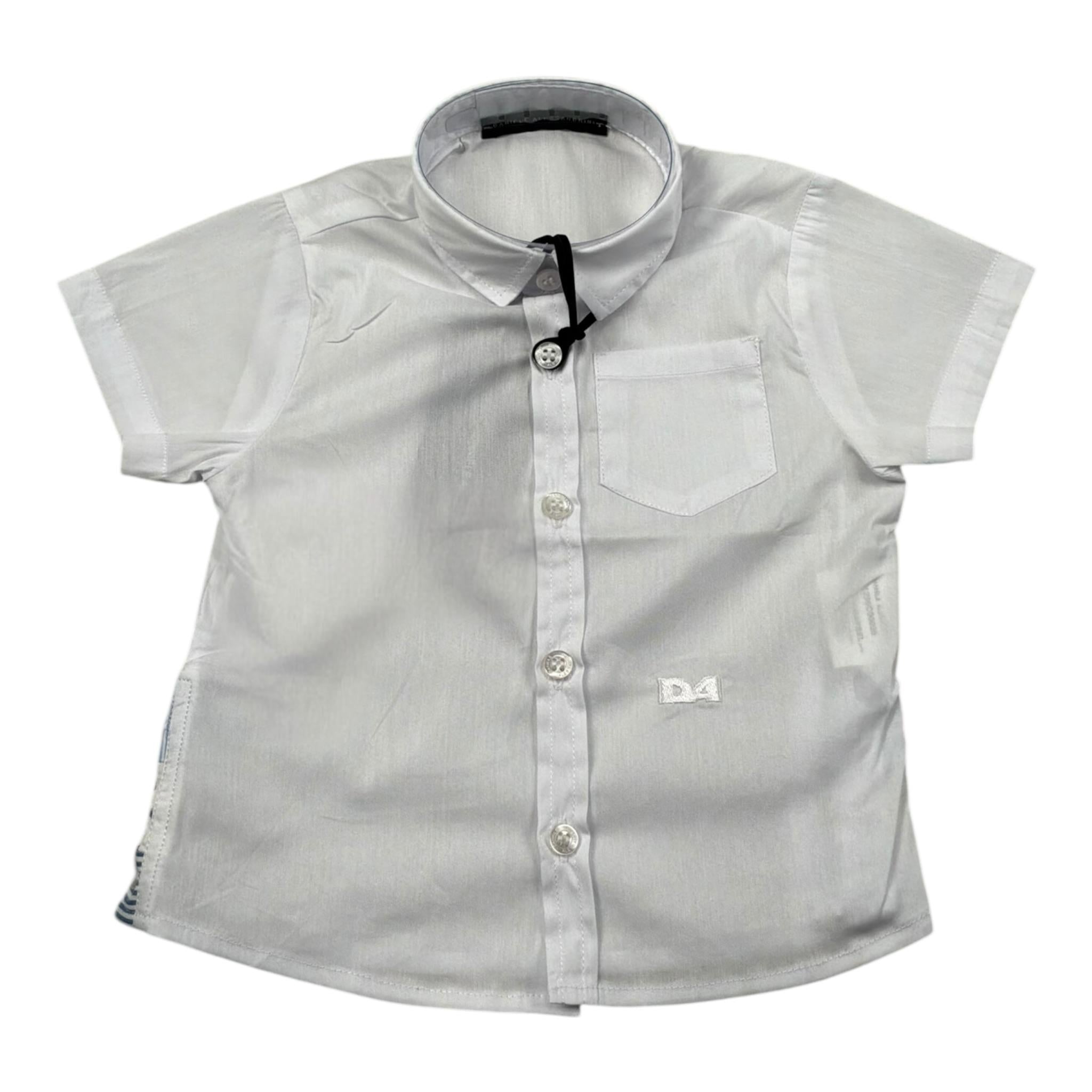 Daniele Alessandrini Camicia Manica Lunga Tinta Unita con Taschino per Neonato 1296C00028 BIANCO DANIELE ALESSANDRINI 