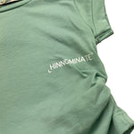 Hinnominate T-Shirt Tinta Unita con Arricci Laterali per Bambina 3646MY00199 VERDE HINNOMINATE 
