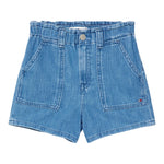 Tommy Hilfiger Short In Denim tinta unita con Elastico In Vita Blu per Bambina KG0KG07814 BLU TOMMY HILFIGER 
