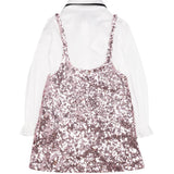 LU LU BY MISS GRANT set camicia-abito paillettato Rosa per Bambina LL3101 ROSA LU LU BY MISS GRANT 