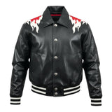 John Richmond Giubbino Tinta Unita In Ecopelle con Stampa per Bambino RBP26119GB NERO JOHN RICHMOND 