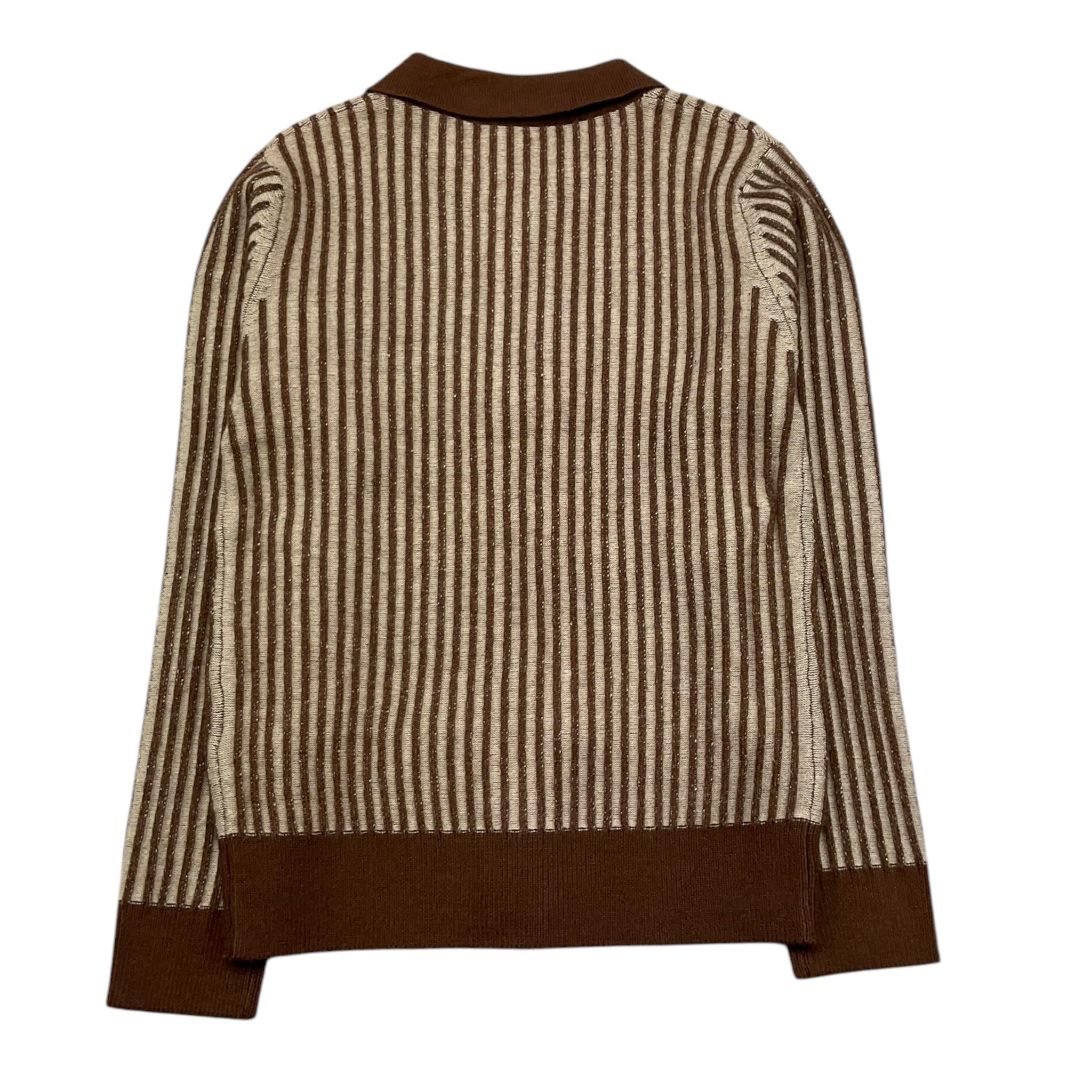 TRUSSARDI cardigan bicolore con profili in contrasto Marrone per Bambino TBA25039 MARRONE TRUSSARDI 