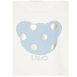 LIU JO shirt girocollo tinta unita con stampa in contrasto Panna per Bambina KF4067X PANNA LIU JO 