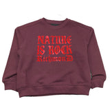 JOHN RICHMOND felpa chiusa girocollo tinta unita con stampa Bordeaux per Bambina RGA25111FE BORDEAUX JOHN RICHMOND 