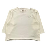 TEDDY E MINOU shirt girocollo tinta unita con stampa Panna per Neonato I24SH013M7017 PANNA TEDDY E MINOU 