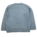 SUN68 maglia girocollo tinta unita con ricamo logo Azzurro per Bambino K44322 AZZURRO SUN68 