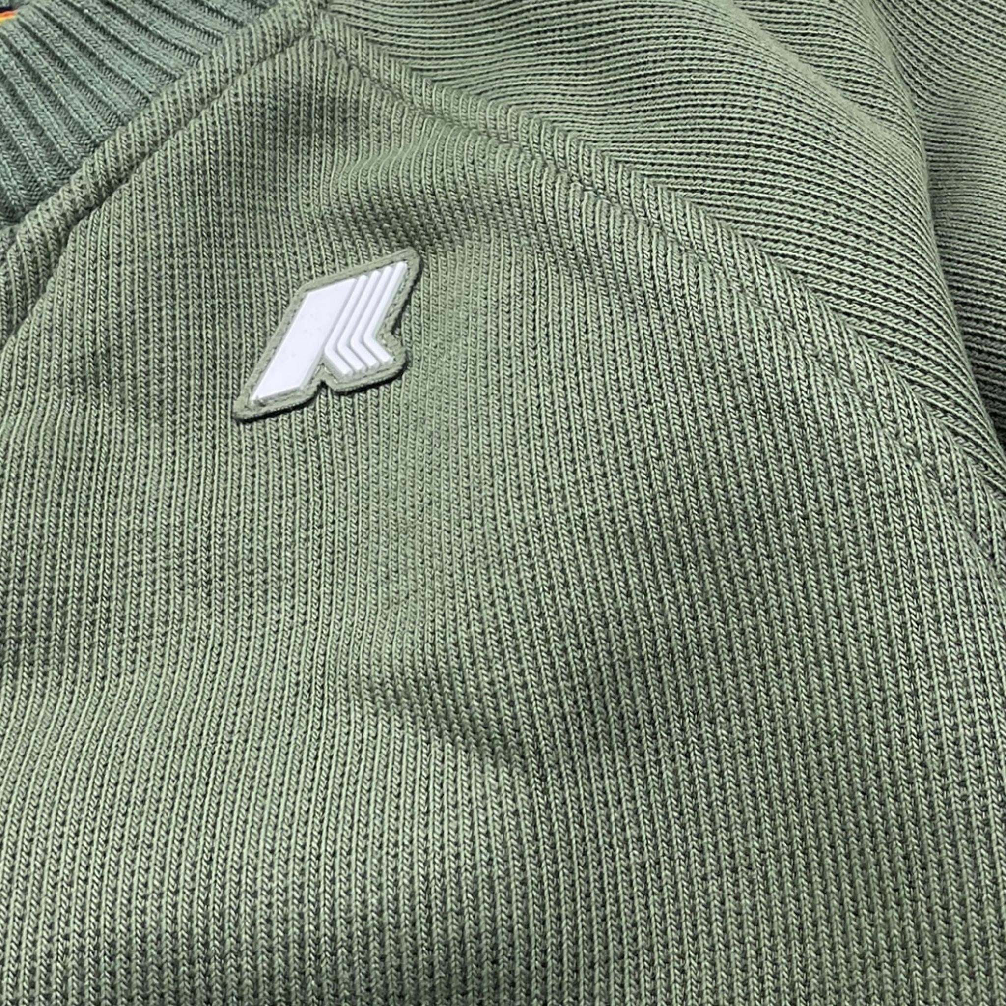 K-Way Maglia Tinta Unita Girocollo con Logo per Bambino K2148LW VERDE K-WAY 