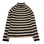 MAYORAL maglia mezzo collo fantasia a righe Blu/beige per Bambino 4062 BLU/BEIGE MAYORAL 