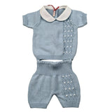 Scaldacuore Completo 2 Pezzi T-Shirt-Culotte per Neonato PS01 AZZURRO SCALDACUORE 