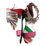 Emilio Pucci Mehrfarbige Sandalen mit Fransen Mehrfarbig Für Mädchen