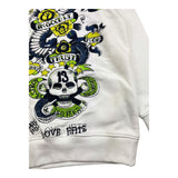 JOHN RICHMOND felpa chiusa con cappuccio tinta unita con stampa in contrasto Bianco per Bambino RBA25209FE BIANCO JOHN RICHMOND 