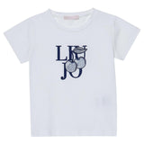 Liu Jo T-Shirts Girocollo Tinta Unita con Stampa per Neonata KA5039J5N BIANCO LIU JO 