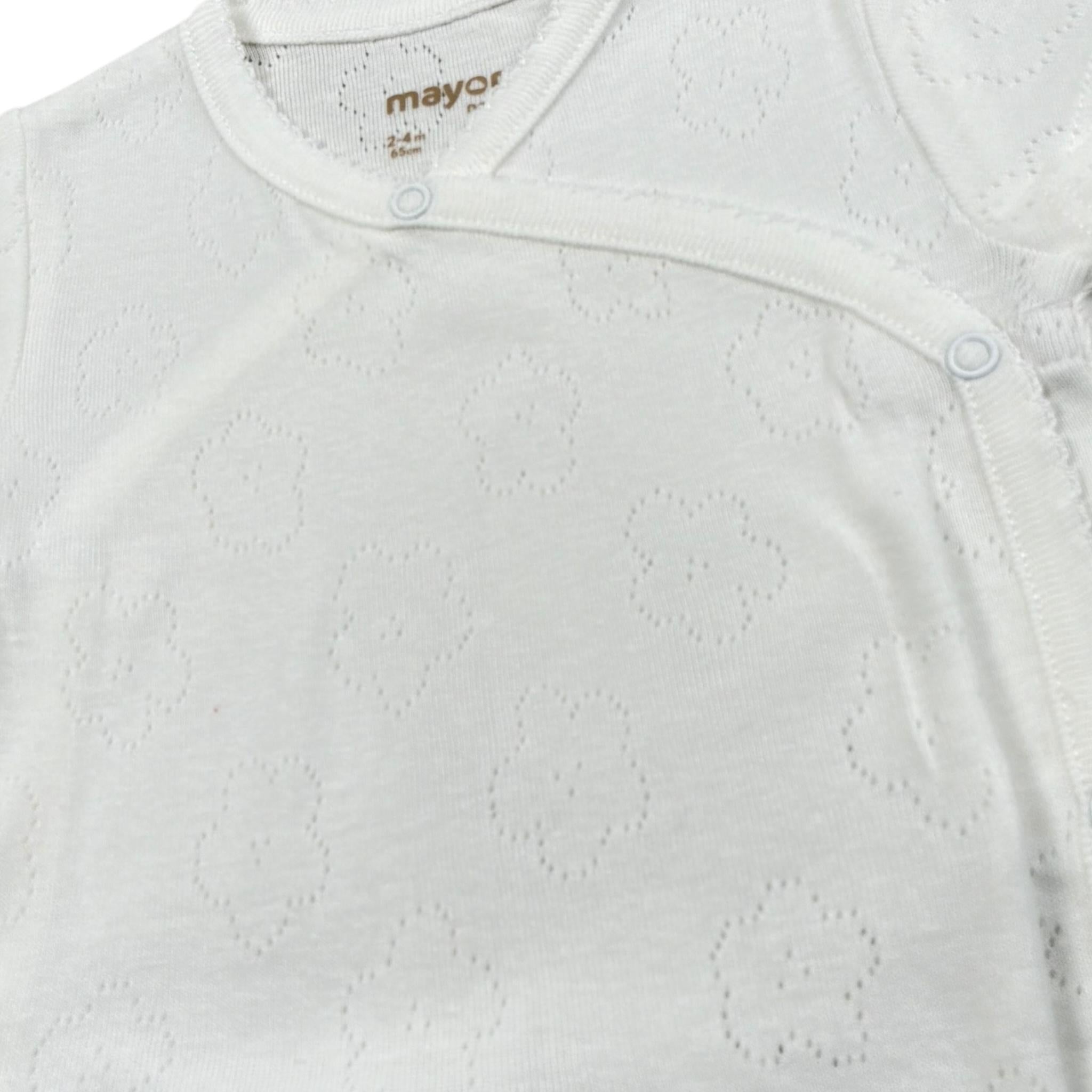 Mayoral Body Tinta Unita Mezza Manica per Neonato 1911 BIANCO MAYORAL 