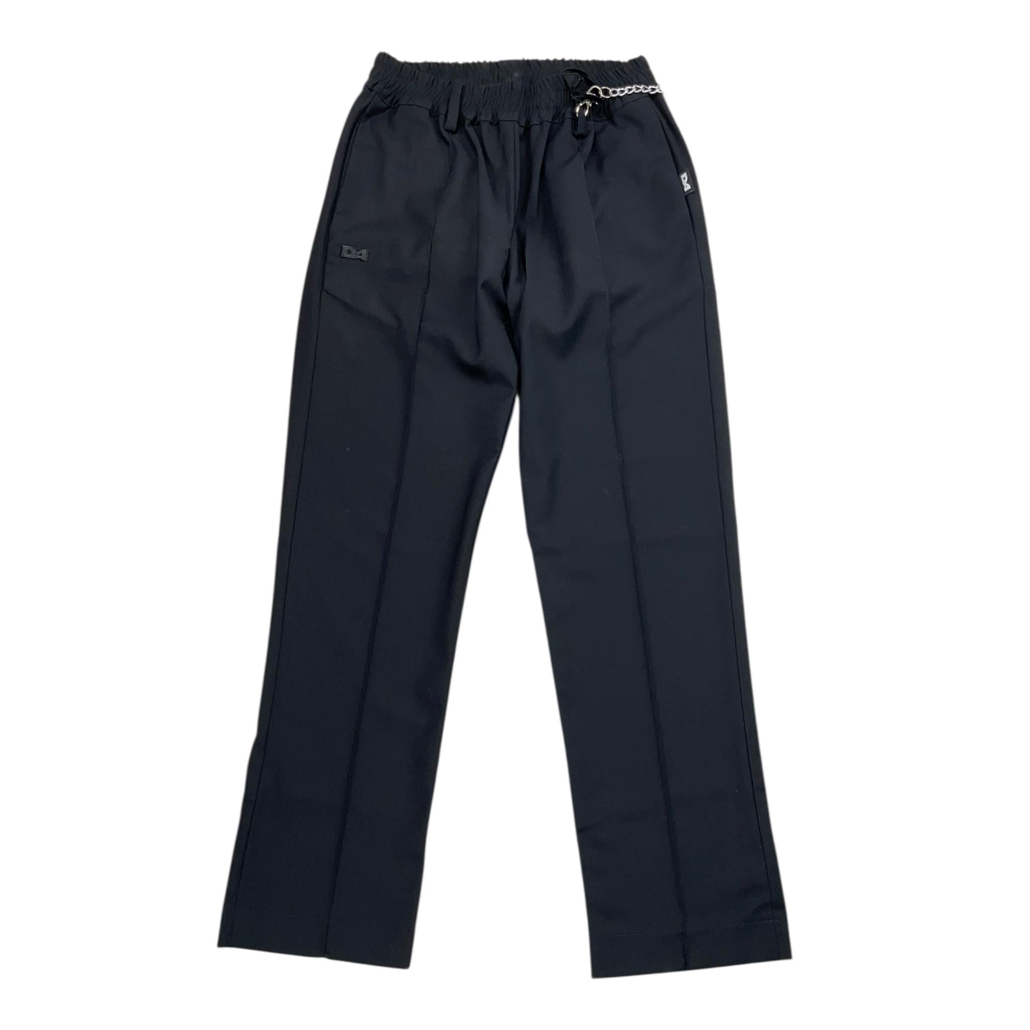 DANIELE ALESSANDRINI pantalone tinta unita con elastico in vita Nero per Bambino 1231P00068X NERO DANIELE ALESSANDRINI 
