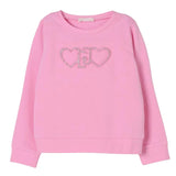 Liu Jo Abito Mezza Manica Tinta Unita con Logo per Bambina KA5017 ROSA LIU JO 