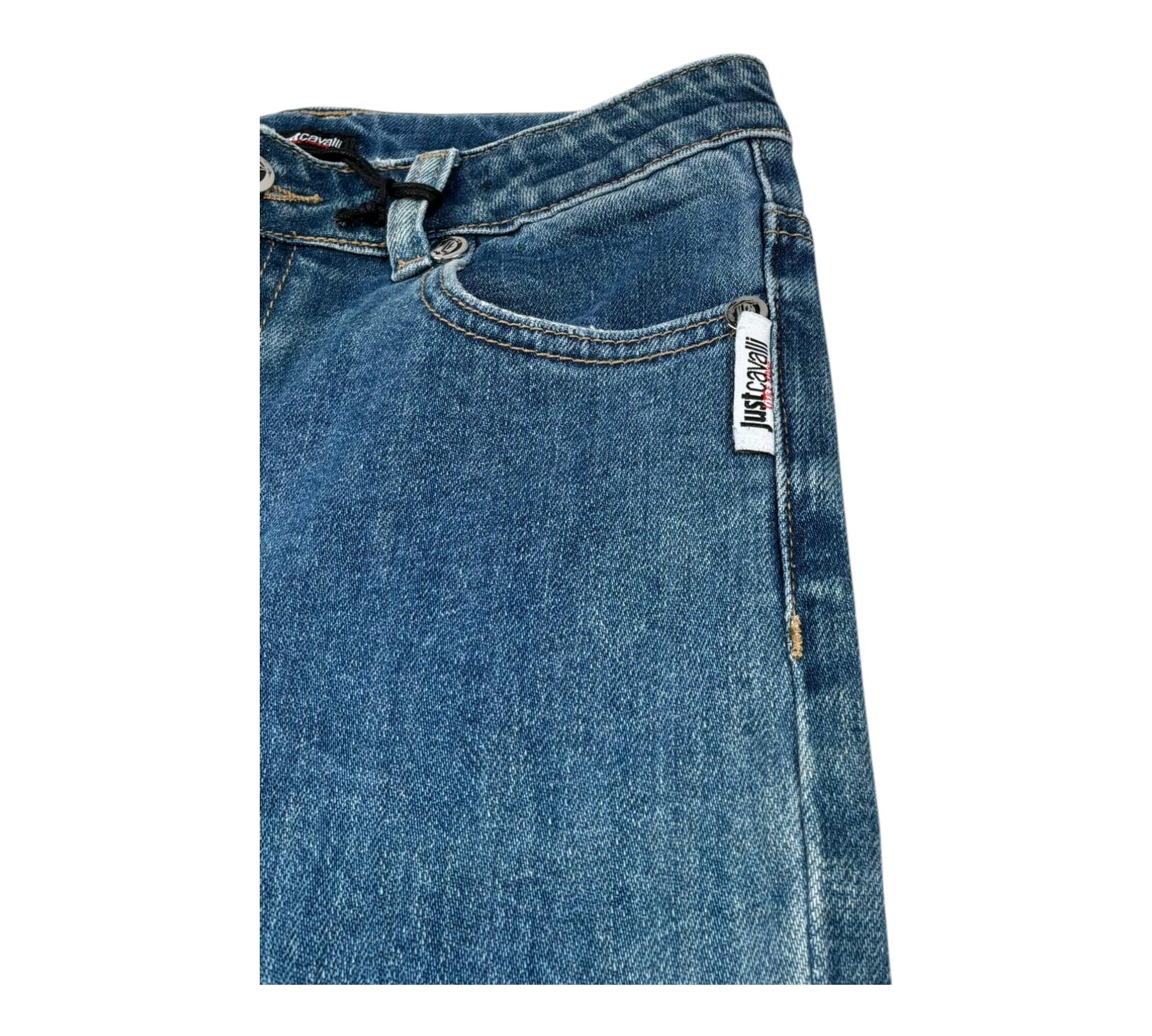 Just Cavalli Jeans Tinta Unita con Girovita Regolabile per Bambino JBP26110JE BLU JUST CAVALLI 