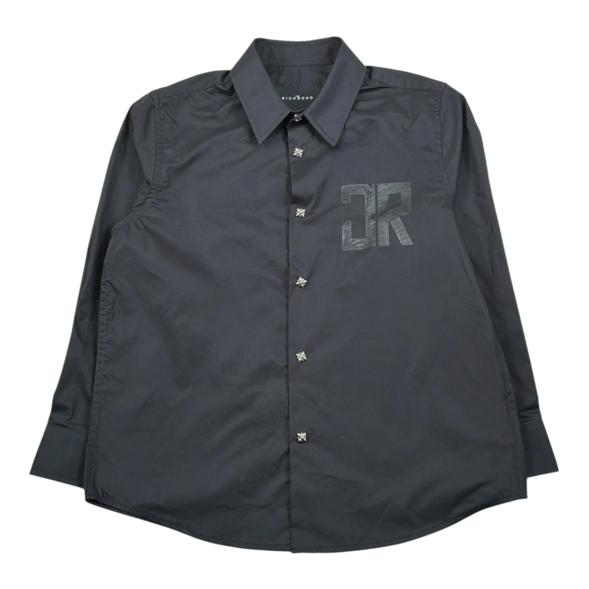 John Richmond Camicia Tinta Unita con Bottoni per Bambino RBP26029CA NERO JOHN RICHMOND 