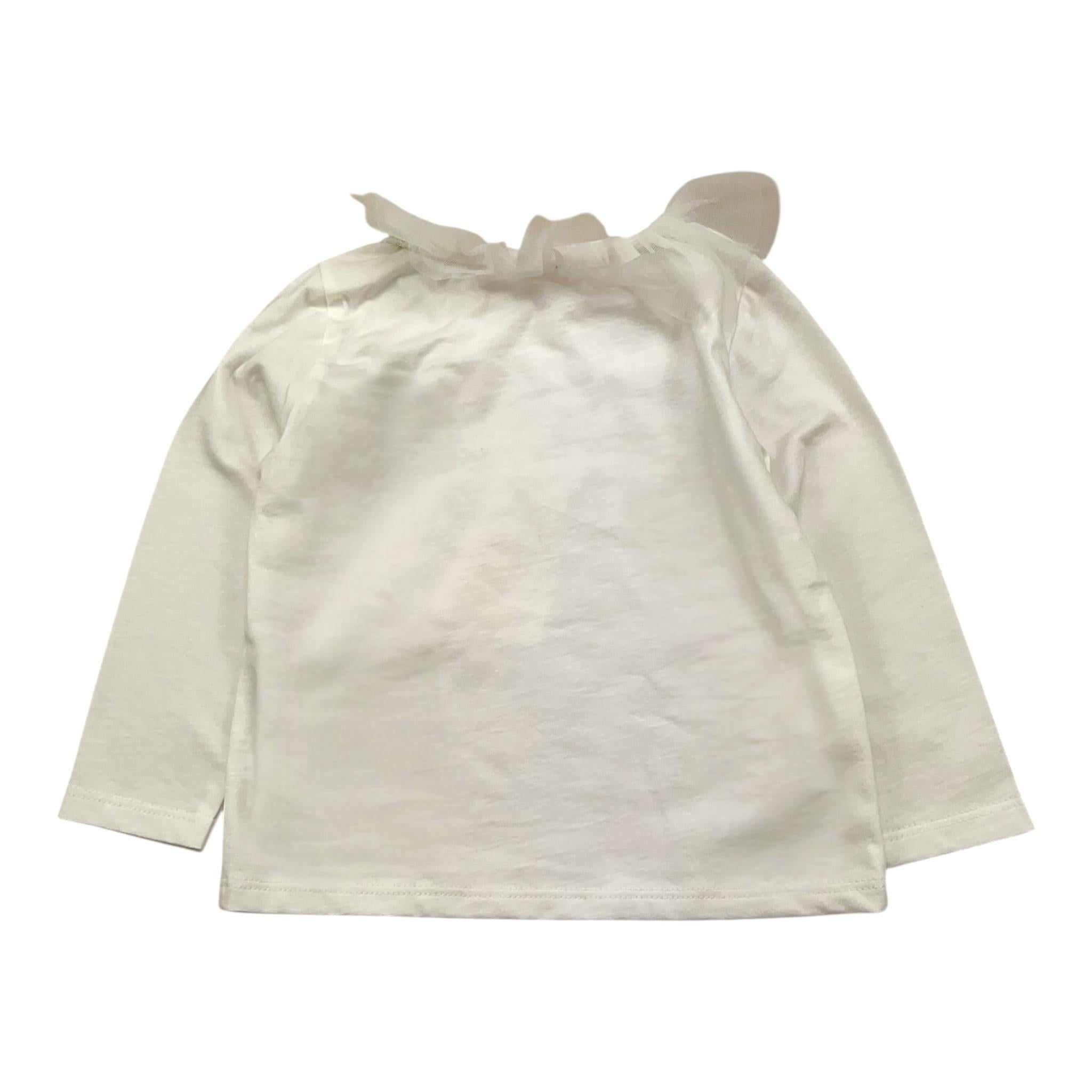 PLEASE shirt tinta unita con colletto velato Bianco per Neonata ML79030G64 BIANCO PLEASE 