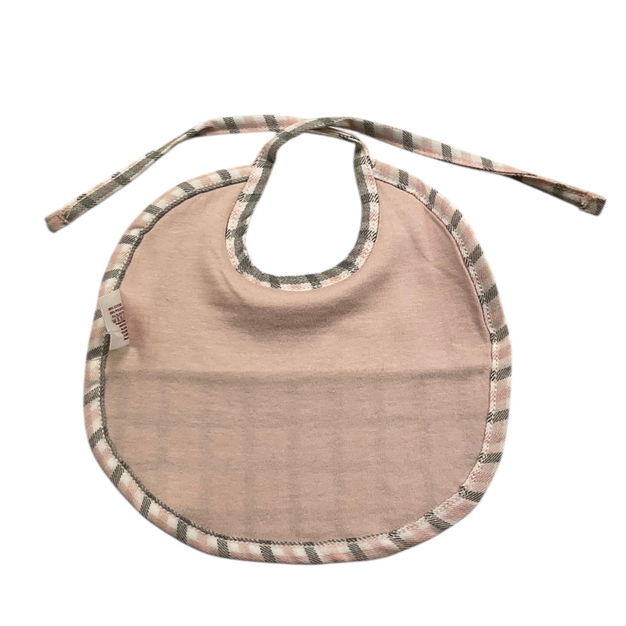 BABY VIP bavetta tinta unita fantasia quadri Rosa per Neonata T1098 ROSA BABY VIP 