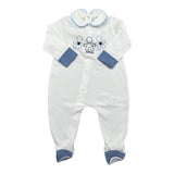 Le Bebe' Tutina Tinta Unita con Stampa per Neonato LBB1640 BIANCO LE BEBE' 