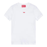 Diesel T-Shirt Girocollo Tinta Unita con Stampa per Bambino J02237XX BIANCO DIESEL 