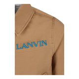 Lanvin – Schlichte Jacke mit Reißverschluss und Logo-Print in Kamel für Jungen