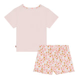 @Madilly 2-teiliges Set Rosa T-Shirt-Shorts für Mädchen