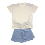 Minimum Complete 2-teiliges T-Shirt-Bermuda zweifarbig weiß/hellblau für Jungen