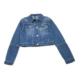 Fun &amp; Fun Jeansjacke einfarbig blau mit Taschen für Mädchen