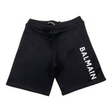 Balmain Bermuda Einfarbig Mit Print Schwarz Für Jungen