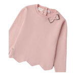 SARABANDA maglia girocollo tinta unita asimmetrica Rosa per Bambina 0A209 ROSA SARABANDA 