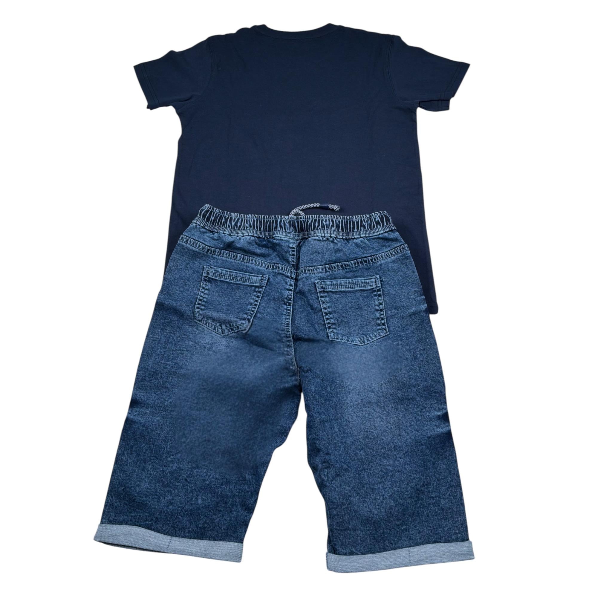 Janice Completo 2 Pezzi T-Shirt-Bermuda Blu per Bambino 125102103 BLU JANICE 
