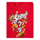 GUESS shirt girocollo tinta unita con stampa Rosso per Neonato I4YI02K8HM4X ROSSO GUESS 