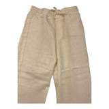 Paolo Pecora Einfarbige Hose mit elastischer Taille Beige für Jungen