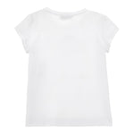 Monnalisa T-Shirt Girocollo Tinta Unita con Stampa per Bambina 11E622XX BIANCO MONNALISA 