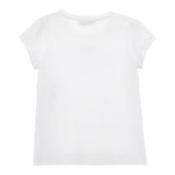 Monnalisa T-Shirt Girocollo Tinta Unita con Stampa per Bambina 11E622XX BIANCO MONNALISA 