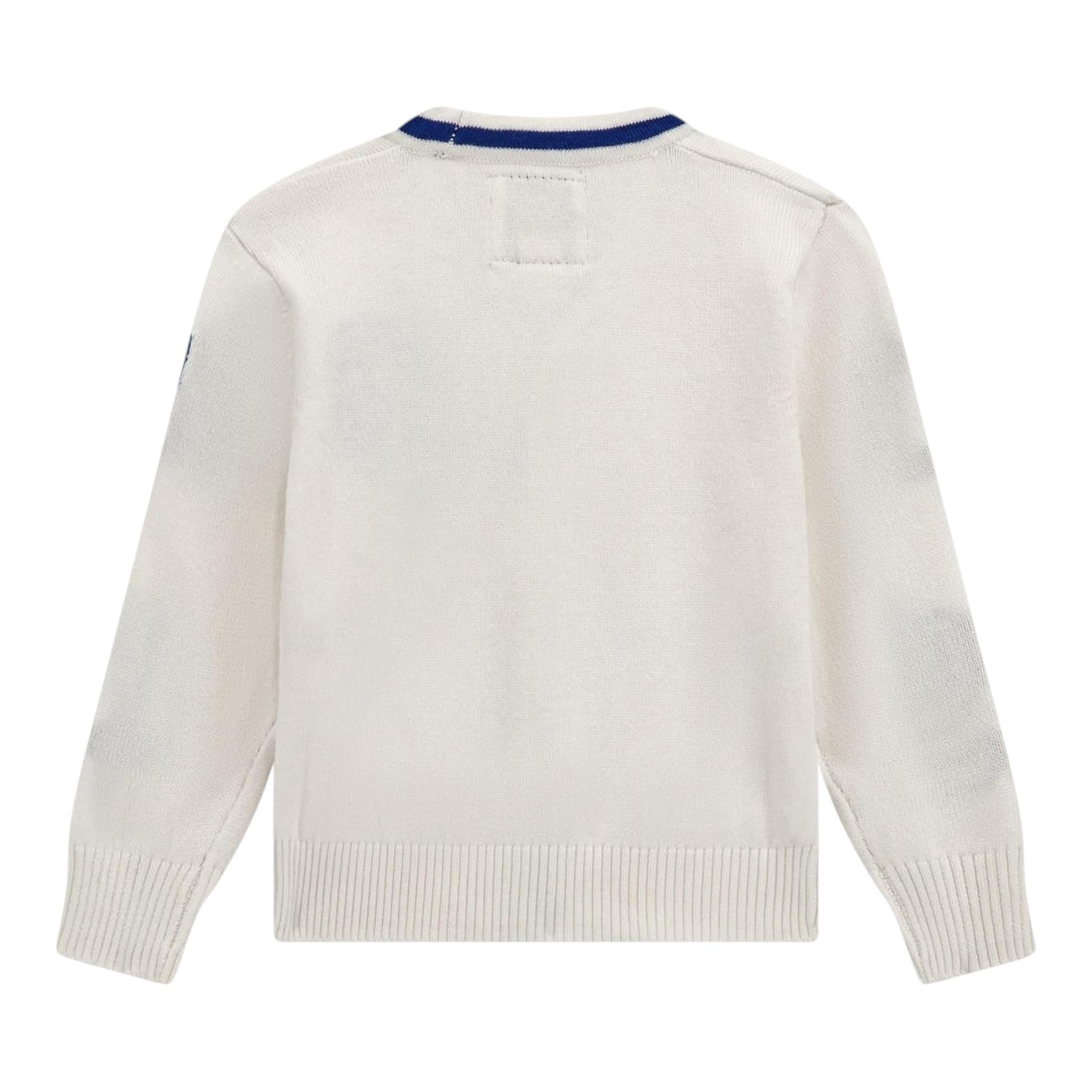 Guess Carsigan Tinta Unita con Stampa per Bambino N5RR02Z3MC0 BIANCO GUESS 