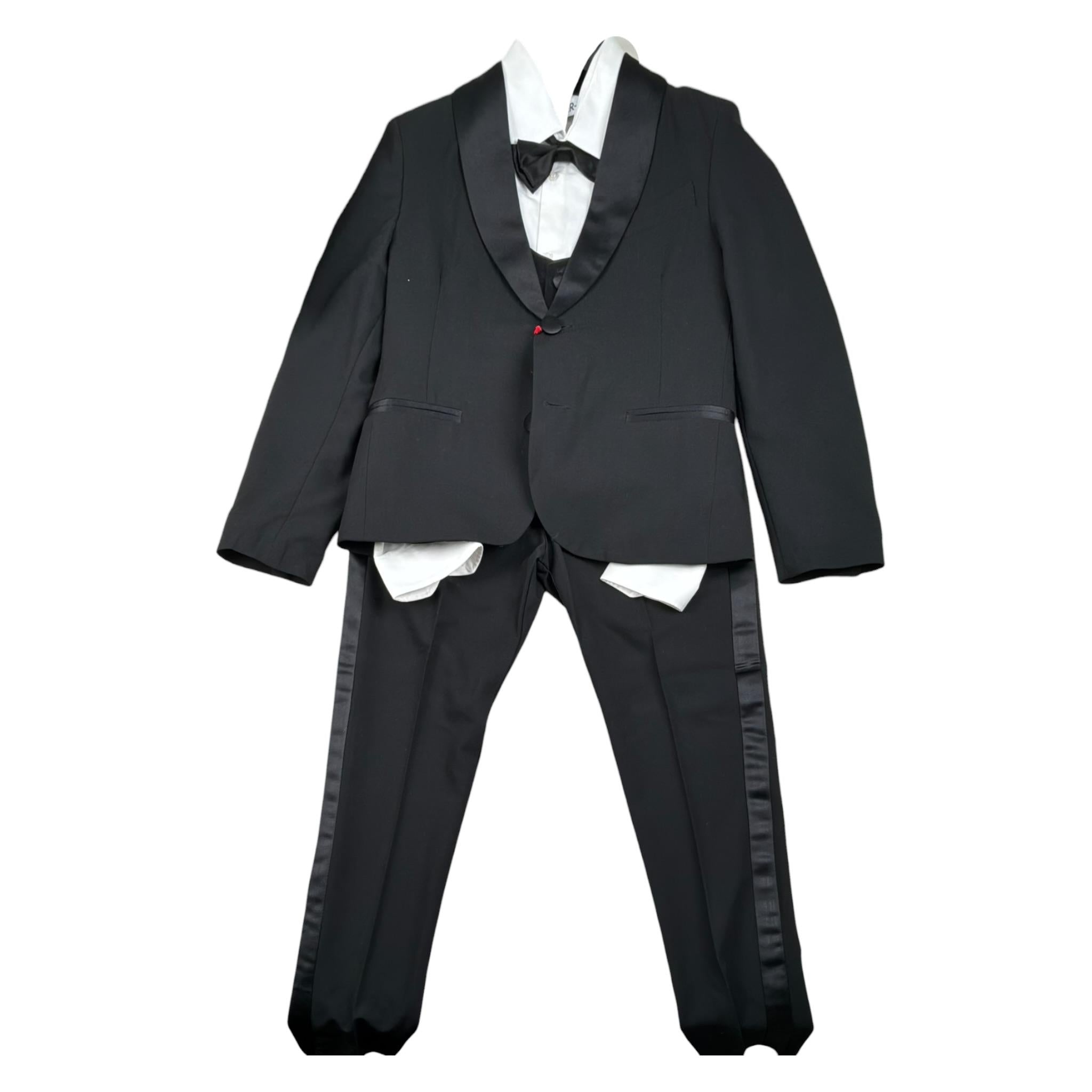 Over-D Completo Cerimonia 5 Pezzi Camicia-Giacca-Papillion-Gilet-Pantalone per Bambino OK421AB NERO OVER-D 