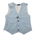 Emanuel Pris Gilet Tinta Unita con Bottoni per Bambino EPC2070R AZZURRO EMANUEL PRIS 