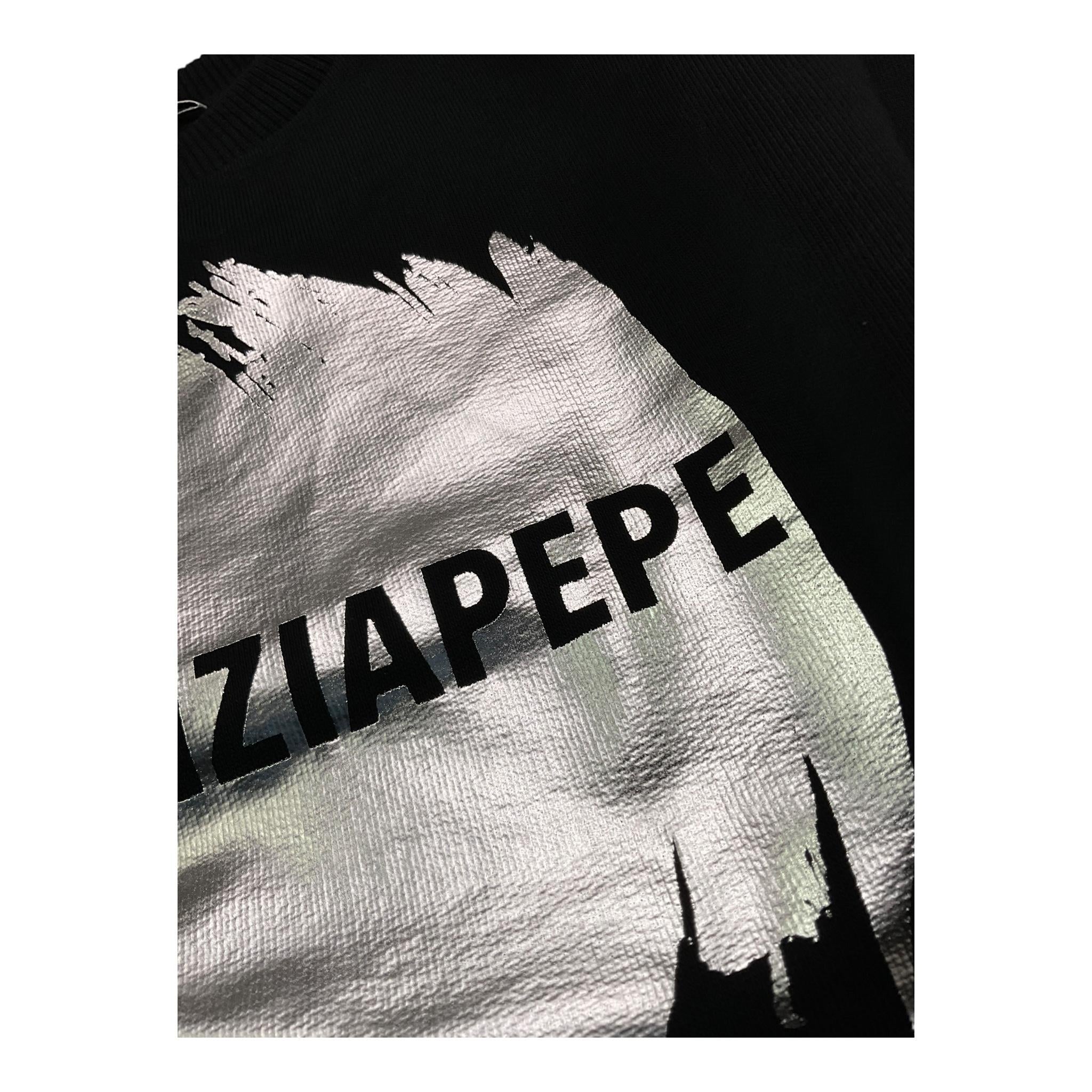 PATRIZIA PEPE felpa chiusa girocollo tinta unita cn logo Nero per Bambina 7M0871X NERO PATRIZIA PEPE 