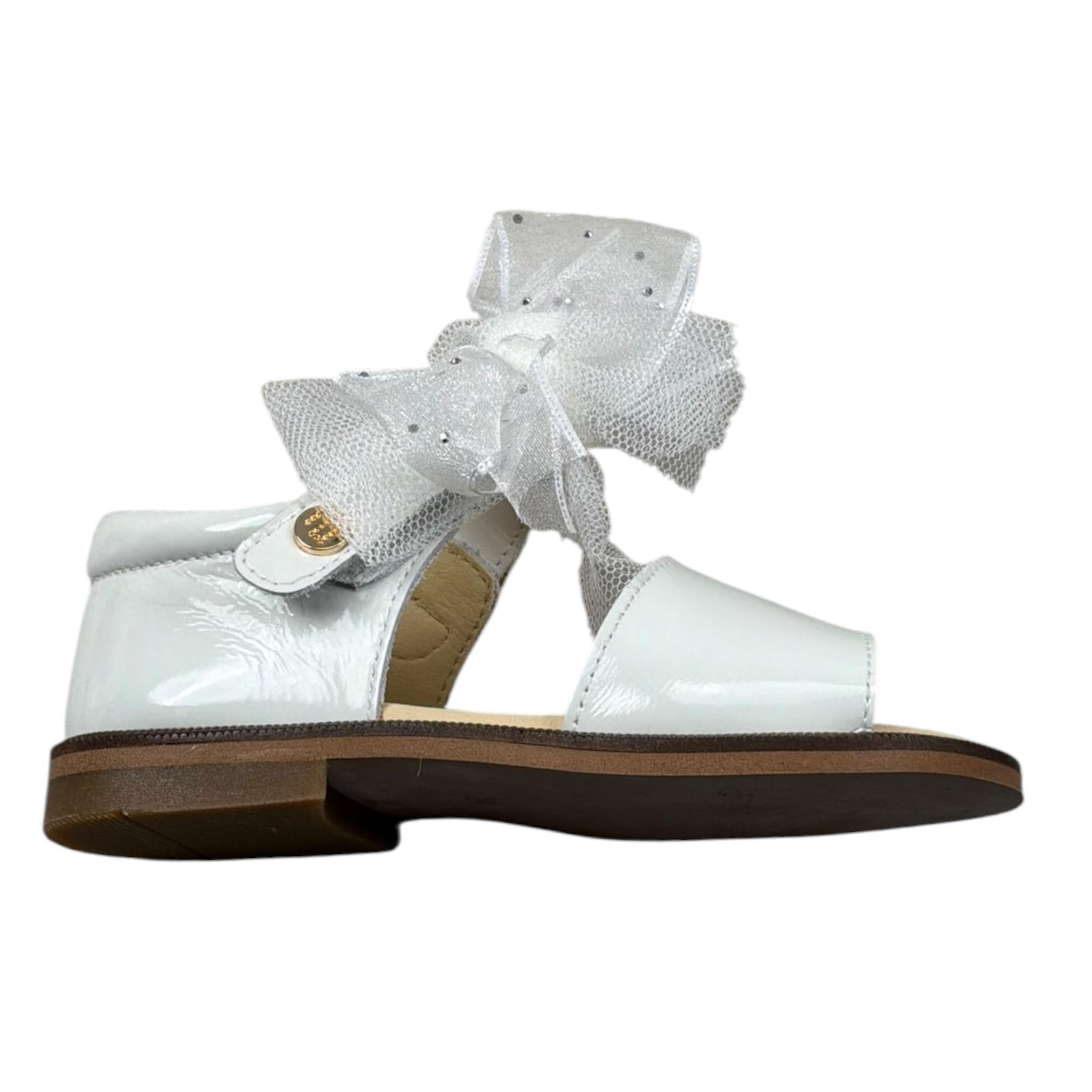 Andanines Sandalo Tinta Unita con Applicazione per Neonata 251494 BIANCO ANDANINES 