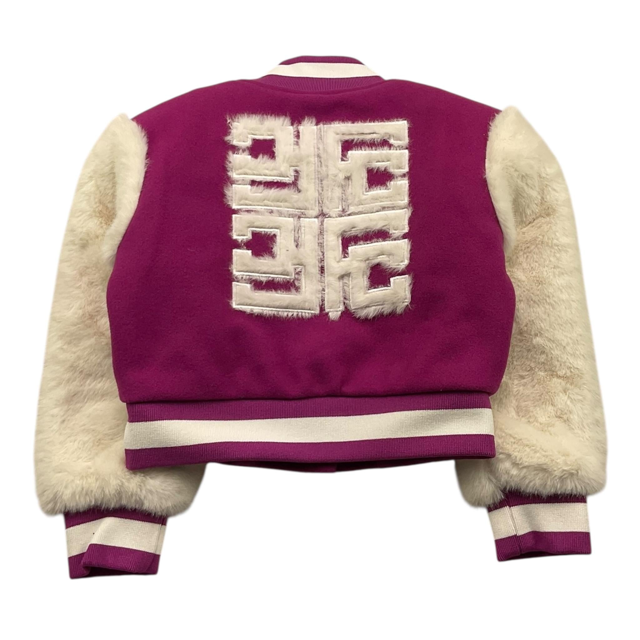 JANICE giubbino modello college con maniche in contrasto Viola per Bambina JN575BX VIOLA JANICE 