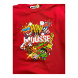 MOUSSE felpa tinta unita girocollo con stampa Rosso per Bambino KFG371R ROSSO MOUSSE 