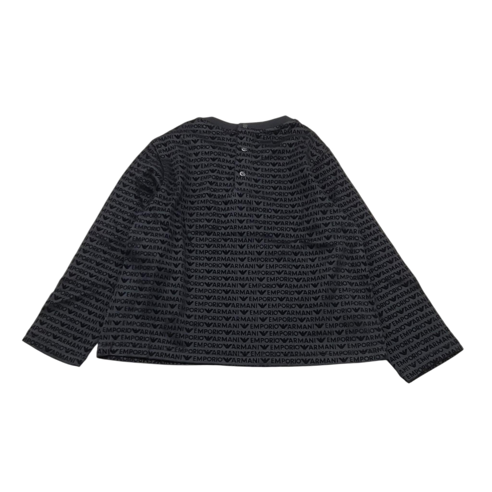 Emporio Armani Shirt Girocollo Logata per Neonato 6DHTDS NERO EMPORIO ARMANI 