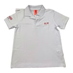 Suns68 Polo Mezza Manica Tinta Unita con Stampa per Bambino CPA35340 BIANCO SUNS68 