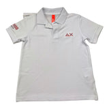 Suns68 Polo Mezza Manica Tinta Unita con Stampa per Bambino CPA35340 BIANCO SUNS68 