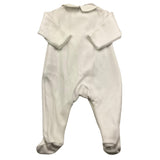 TARTINE ET CHOCOLAT tutina manica lunga tinta unita in ciniglia Bianco per Neonato TX54070 BIANCO TARTINE ET CHOCOLAT 