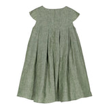 Das Eulengrüne einfarbige Halbarmkleid für Mädchen