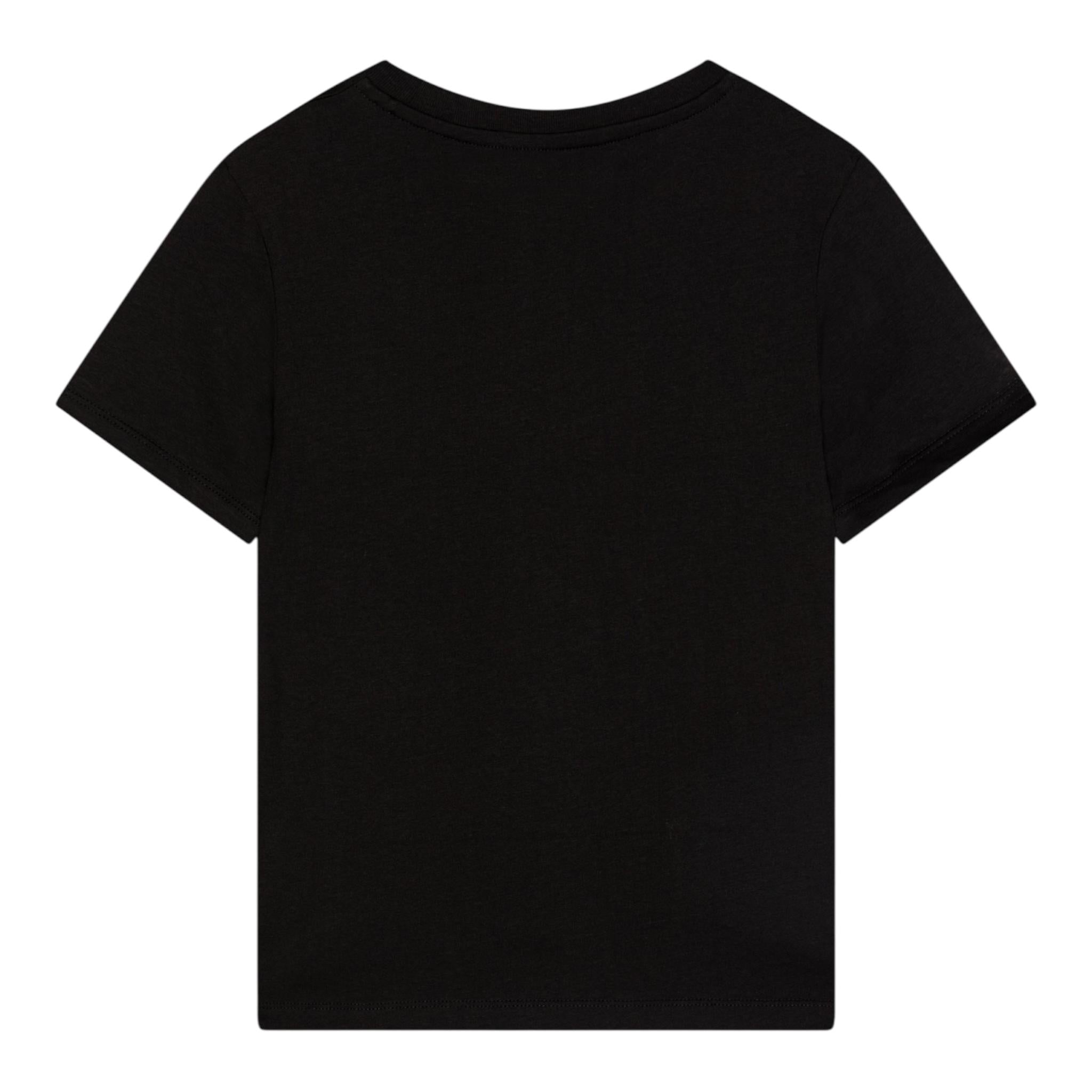 Calvin Klein T-Shirt Girocollo Tinta Unita con Stampa per Bambino IU0IU00682 NERO CALVIN KLEIN 